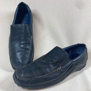 Cole Haan NikeAir Leather Slip On Driving Loafers 10M Black Classic Comfort
